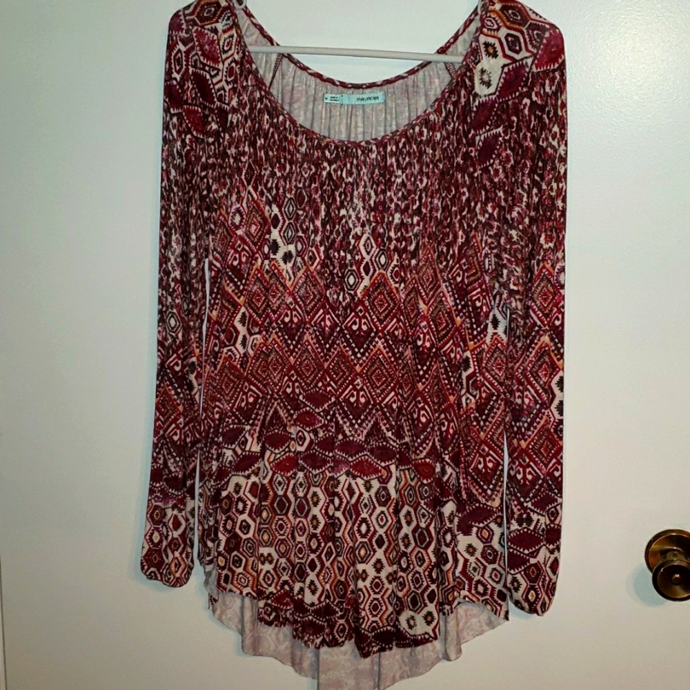 Maurices aztec print hi-low tunic
